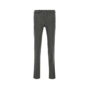 Donkergroene Stretch Katoenen Chino PT Torino , Green , Heren