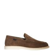 Beige Suède Loafer Schoenen Hogan , Brown , Heren