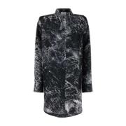 Zijden overhemdjurk met print Alexander McQueen , Multicolor , Dames