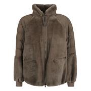 Faux Fur Shearling Jassen Brunello Cucinelli , Gray , Dames