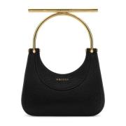 Mini Cross-Bar Handtas in Zwart Leer Alexander McQueen , Black , Dames