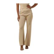 Flared Broek in Zandkleur Silvian Heach , Beige , Dames