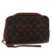 Pre-owned Canvas clutches Louis Vuitton Vintage , Brown , Dames