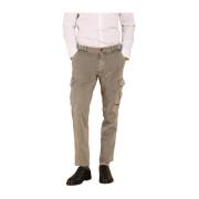 Slim Fit Cargo Broek in Gabardine Mason's , Green , Heren