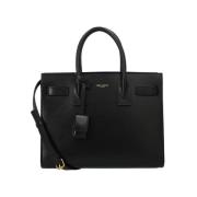 Pre-owned Leather handbags Yves Saint Laurent Vintage , Black , Dames