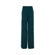 Elegante Smaragdgroene Wide-Leg Broek Giorgio Armani , Green , Dames