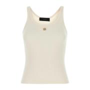 Ivoor Katoenmix Tanktop Amiri , Beige , Dames