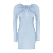 Gedrukte Mini Jurk Coperni , Blue , Dames