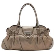 Pre-owned Leather shoulder-bags Salvatore Ferragamo Pre-owned , Brown ...