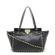 Pre-owned Leather handbags Valentino Vintage , Black , Dames