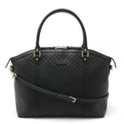 Pre-owned Leather gucci-bags Gucci Vintage , Black , Dames