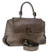 Pre-owned Leather handbags Salvatore Ferragamo Pre-owned , Brown , Dam...