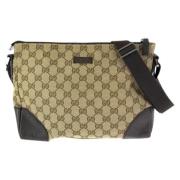 Pre-owned Canvas crossbody-bags Gucci Vintage , Brown , Dames