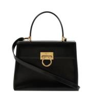 Pre-owned Fabric handbags Salvatore Ferragamo Pre-owned , Black , Dame...