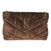 Pre-owned Suede shoulder-bags Yves Saint Laurent Vintage , Brown , Dam...