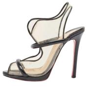 Pre-owned Leather sandals Christian Louboutin Pre-owned , Black , Dame...