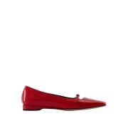 Rode Lakleren Ballerina's Carel , Red , Dames