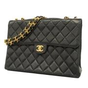 Pre-owned Leather chanel-bags Chanel Vintage , Black , Dames