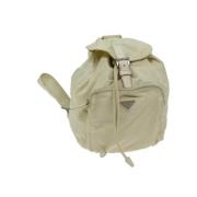 Pre-owned Nylon backpacks Prada Vintage , Beige , Dames