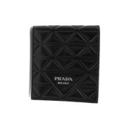 Pre-owned Leather wallets Prada Vintage , Black , Dames