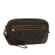 Pre-owned Canvas clutches Louis Vuitton Vintage , Brown , Dames