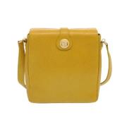 Pre-owned Leather shoulder-bags Versace Pre-owned , Yellow , Dames