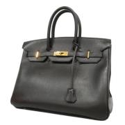 Pre-owned Leather handbags Hermès Vintage , Black , Dames