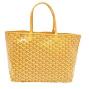 Pre-owned Coated canvas totes Goyard Vintage , Yellow , Dames