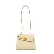 Pre-owned Leather shoppers Hermès Vintage , Yellow , Dames