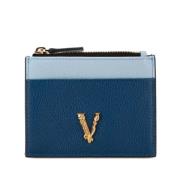 Pre-owned Leather wallets Versace Pre-owned , Blue , Dames