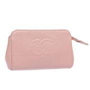 Pre-owned Silk wallets Chanel Vintage , Pink , Dames