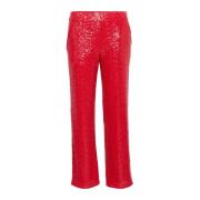 Pailletbroek Straight-leg Silhouet Salsa Part Two , Red , Dames