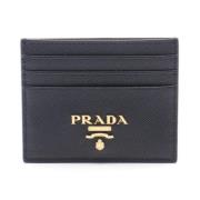 Pre-owned Leather wallets Prada Vintage , Black , Dames