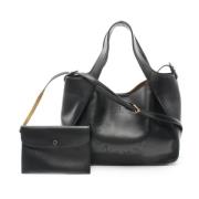 Pre-owned Leather handbags Stella McCartney Pre-owned , Black , Dames