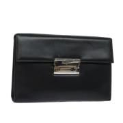 Pre-owned Leather clutches Salvatore Ferragamo Pre-owned , Black , Dam...