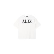 Paillet T-shirt met Glamoureuze Touch Alix The Label , White , Heren