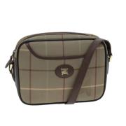 Pre-owned Canvas shoulder-bags Burberry Vintage , Green , Dames