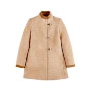 Elegante Kamelenjas met Fluweel Details Fay , Brown , Dames