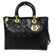 Pre-owned Leather dior-bags Dior Vintage , Black , Dames