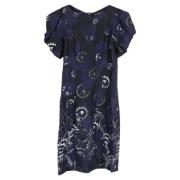 Pre-owned Silk dresses Alexander McQueen Pre-owned , Blue , Dames