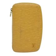 Pre-owned Leather wallets Louis Vuitton Vintage , Yellow , Dames