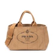 Pre-owned Canvas totes Prada Vintage , Brown , Dames