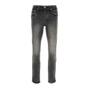 Stretch Zwarte Denim Jeans Purple Brand , Black , Heren