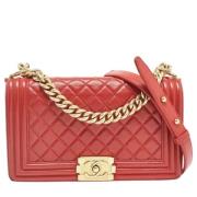 Pre-owned Leather chanel-bags Chanel Vintage , Red , Dames