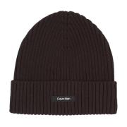 Rib Beanie Herfst/Winter Collectie Calvin Klein , Brown , Heren