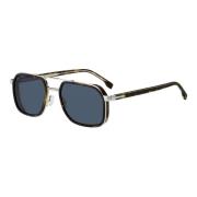 Stijlvolle zonnebril in Havana Palladium/Blue Hugo Boss , Blue , Heren