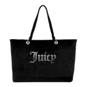 Stijlvolle Tote tas met Swarovski Juicy Couture , Black , Dames