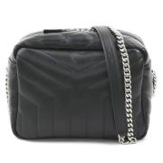 Pre-owned Leather shoulder-bags Yves Saint Laurent Vintage , Black , D...