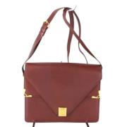 Pre-owned Leather shoulder-bags Cartier Vintage , Red , Dames