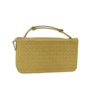 Pre-owned Leather wallets Bottega Veneta Vintage , Yellow , Dames